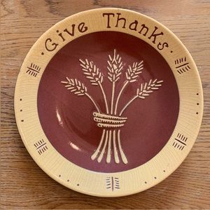 Decorative “Give Thanks” Plate